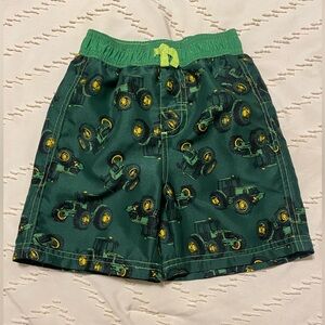John Deere Green Swim Trunks Toddler size 3T EUC